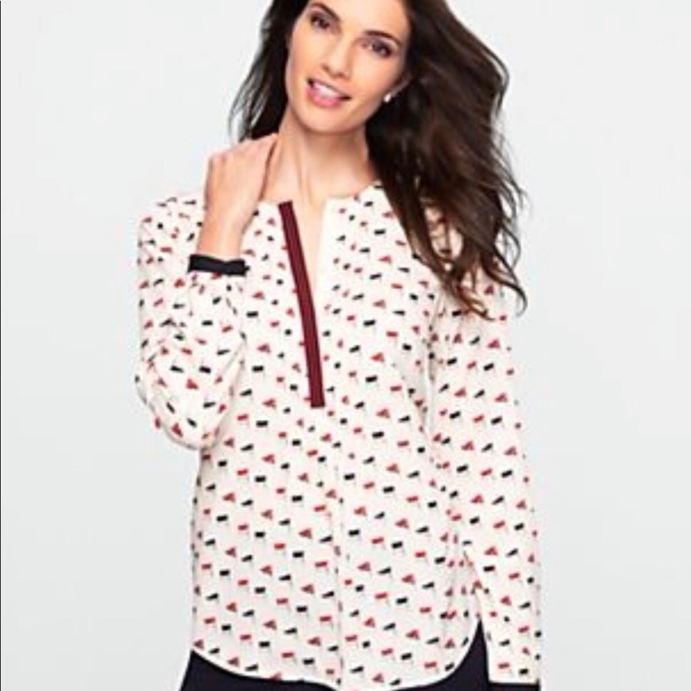 Talbot Flag Print Blouse